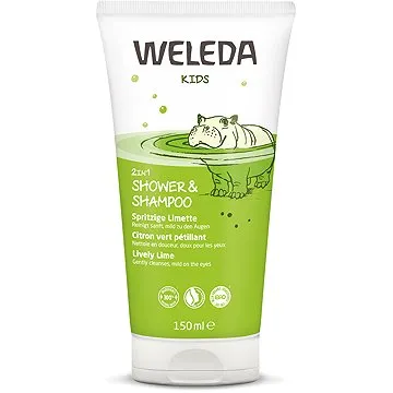 WELEDA Sprchový krém a šampón Veselá limetka 2 v 1 150 ml (4001638075107)