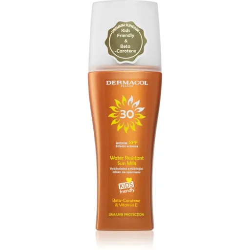 Dermacol Sun Water Resistant vodeodolné mlieko na opaľovanie SPF 30 v spreji 200 ml