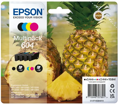 Epson 604 T10G640 C13T10G64010 barevná (CMYK) sada originálna cartridge