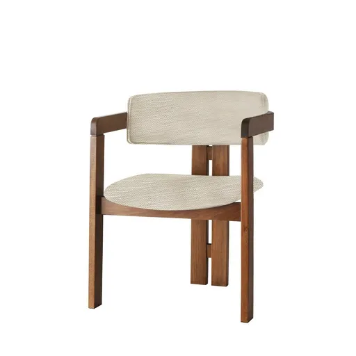 Jedálenská stolička CO Light Grey and Walnut