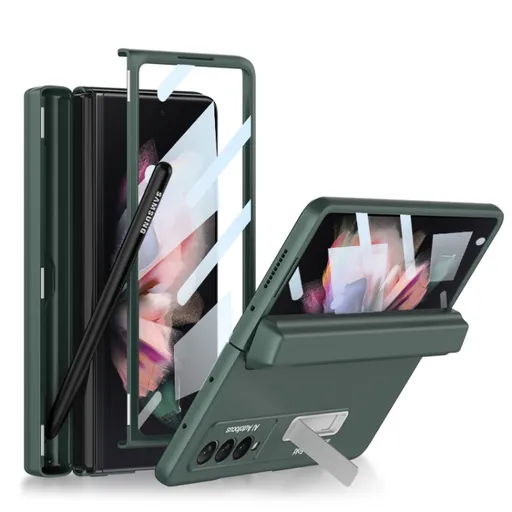 GKK BOX Ochranný kryt so stojanom Samsung Galaxy Z Fold 3 5G zelený