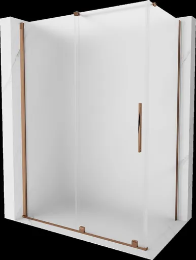 MEXEN/S - Velár sprchovací kút, posuvné dvere 160 x 85, dekor, ružové zlao 871-160-085-31-60