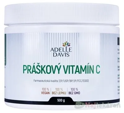 Adelle Davis Práškový Vitamín C 500 g