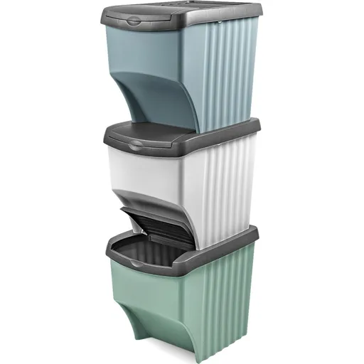 Kôš na triedený odpad stohovateľný 3 x 21 l