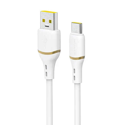 DUDAO L25T Kábel USB-A / USB-C 5A 1m biely
