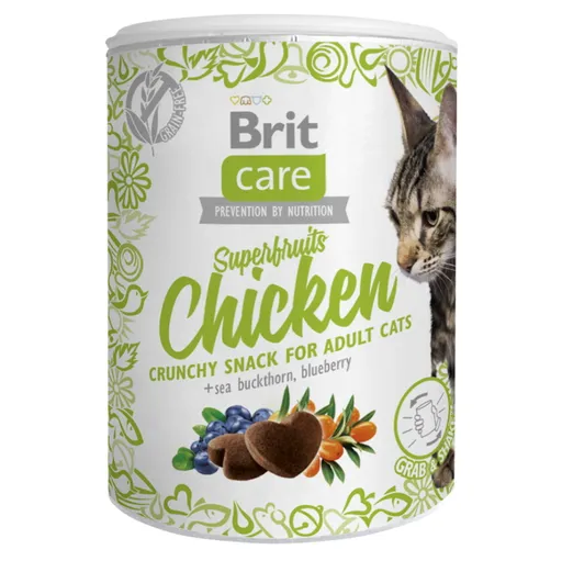 BRIT Care Snack Superfruits Chicken s kuraťom, rakytníkom a čučoriedkami pre mačky 100 g