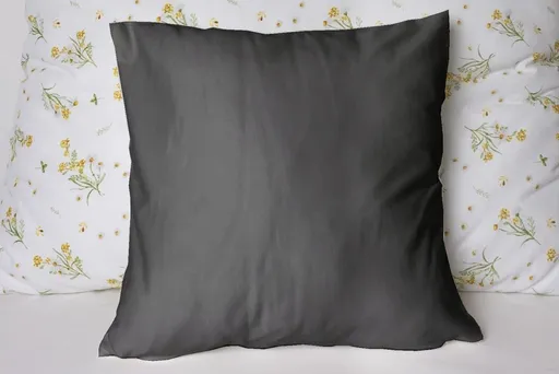 Polášek Jednofarebná obliečka na vankúš Jersey - Tmavošedá | 50 x 50 cm