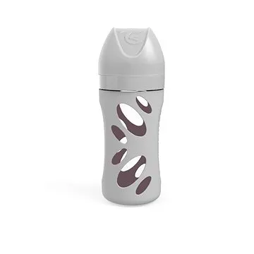 TWISTSHAKE Anti-Colic sklenená 260 ml (cuml. M) sivá (7350083126795)