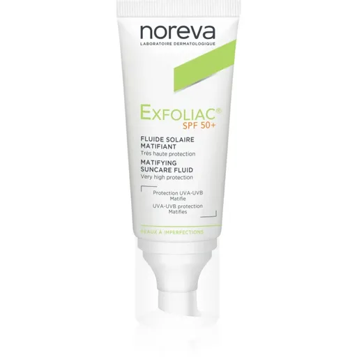 Noreva Exfoliac Mattifying Suncare Fluid SPF 50+ ochranný zmatňujúci fluid na tvár SPF 50+ 40 ml