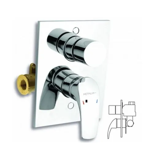 Novaservis Metalia 57 sprchová a vaňová batéria vrátane podomietkového telesa chróm 57050R.0