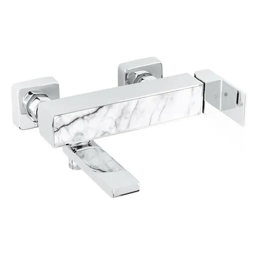 Vaňová batéria SIKO Elements bez sprchového setu 150 mm dekor biely mramor SIKOBSEL222DMB