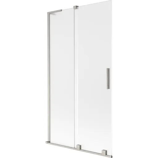 MEXEN/S - Velar L dvojkrídlová posuvná vaňová zástena 100 x 150, dekor, nikel kartáčovaný 896-100-003-31-97