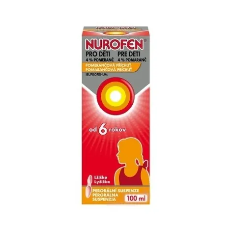 Nurofen suspenzia pre deti 4% pomaranč 100 ml