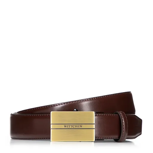 Pánsky opasok z pravej kože s automatickou prackou, hnedý, 100-8M-916-4 skl.