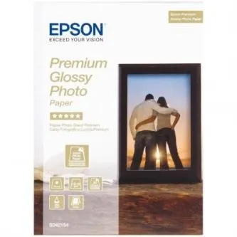 Epson Premium Glossy Photo Paper C13S042154, 30ks, lesklý, biely, foto papier