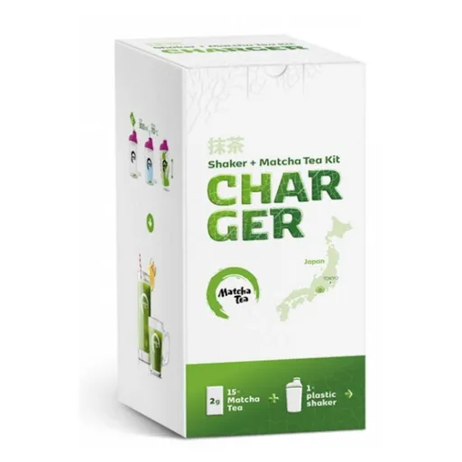 MATCHA TEA Charger šejker 500 ml + MATCHA TEA Harmony BIO 15x2 g