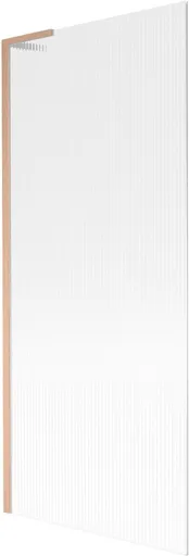 MEXEN/S - Next L vaňová zástena FIX 80 x 150, prúžky, meď kartáčovaná 895-080-000-03-09-65