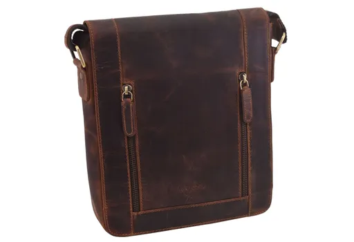 Pánske kožené crossbody tmavohnedý hunter 250836