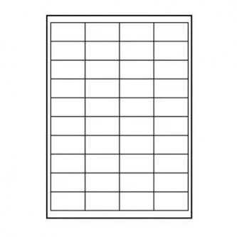 Logo etikety 48.5mm x 25.4mm, A4, matné, biele, 44 etikiet, 140g/m2, balené po 25 ks, pre inkoustové a laserové tlačiarne