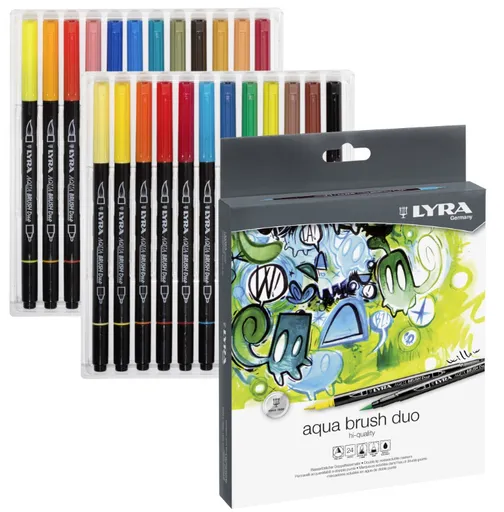 LYRA AQUA BRUSH DUO - DUO popisovače v sade 24 ks