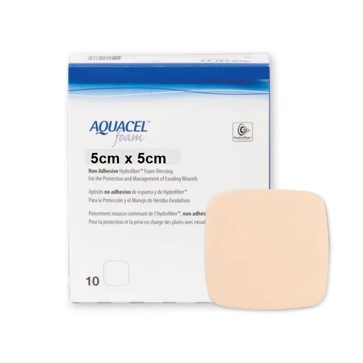 AQUACEL Foam Hydrofiber penové krytie na rany neadhezívne  (5x5cm) 10ks
