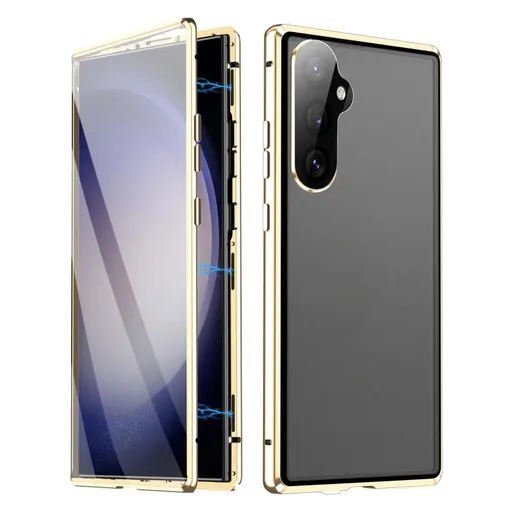 Magnetický kryt 360 pre Samsung Galaxy S25+ 5G zlatý