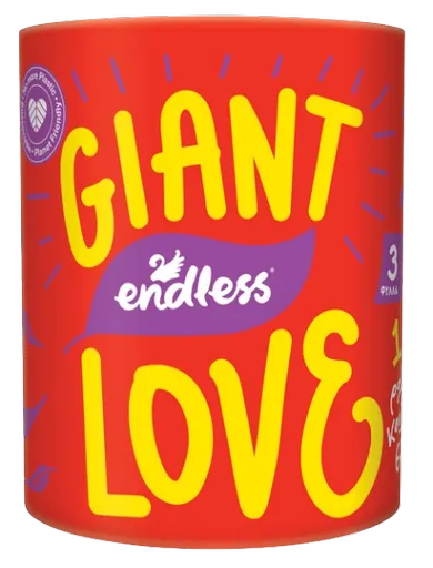 ENDLESS GIANT LOVE - 3-vrstvové papierové utierky v rolke (40 m - 203 útržkov)
