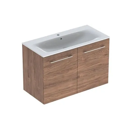 Geberit Selnova kúpeľňová skrinka s umývadlom 100x50,2x65,2 cm v prevedení orech hickory 501.262.00.1