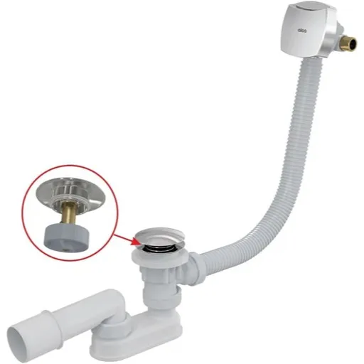 Vaňový sifón click/clack Alca s napúšťaním prepadom, 80 cm, chróm A509CKM80