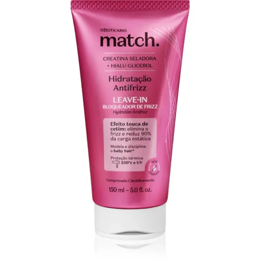 oBoticário Match. Anti-Frizz bezoplachový kondicionér s hydratačným účinkom 150 ml