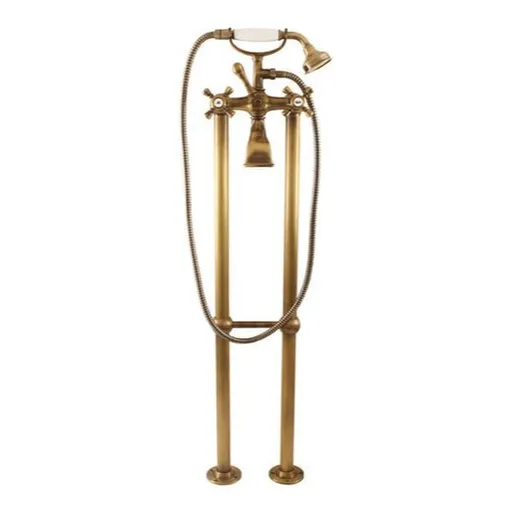 Vaňová batéria RAV Slezák MORAVA so sprchovacím setom 150 mm stará mosadz MK350.5/2SM