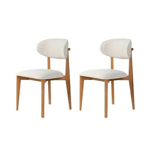 Súprava jedálenských stoličiek Lionte White and Dark Oak, 2 ks