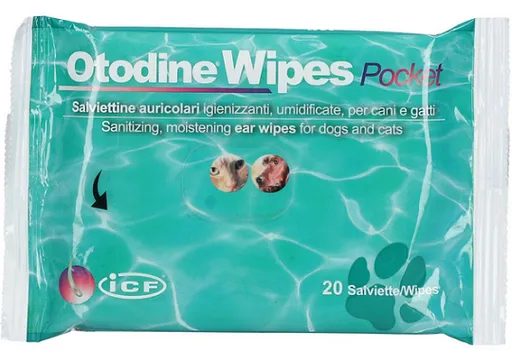 Otodine Wipes packet vlhčené obrúsky do uší pre psy a mačky 20 ks