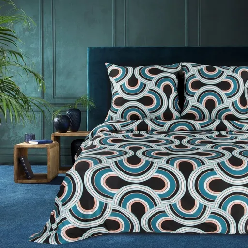 ArtFir Saténové obliečky na posteľ DIVA 17 220 x 200 cm ČIERNA