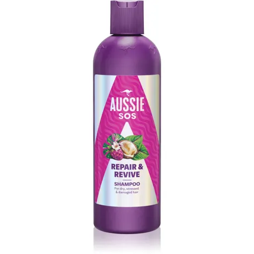 Aussie SOS Repair & Revive vyživujúci šampón pre namáhané vlasy a vlasovú pokožku 500 ml