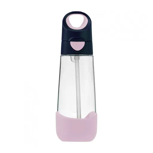 B.BOX Fľaša na pitie so slamkou indigo/ružová 9m+ 600 ml