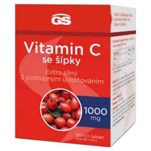 GS Vitamín C 1000 mg so šípkami 50 + 10 tabliet