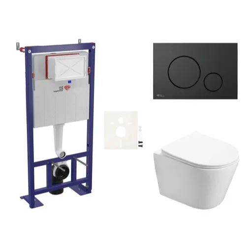 Cenovo zvýhodnený závesný WC set SAT do ľahkých stien / predstenová montáž + WC SAT Infinitio SIKOSSIN68