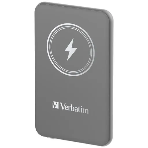 VERBATIM Powerbanka Charge 'n' Go, Magnetická, 5000 mAh, USB-C, Sivá