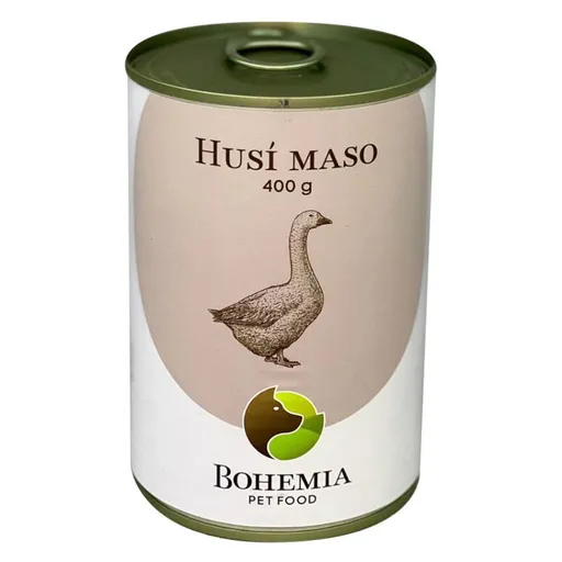 BOHEMIA PET FOOD Konzerva husacie mäso vo vlastnej šťave pre psov 400 g