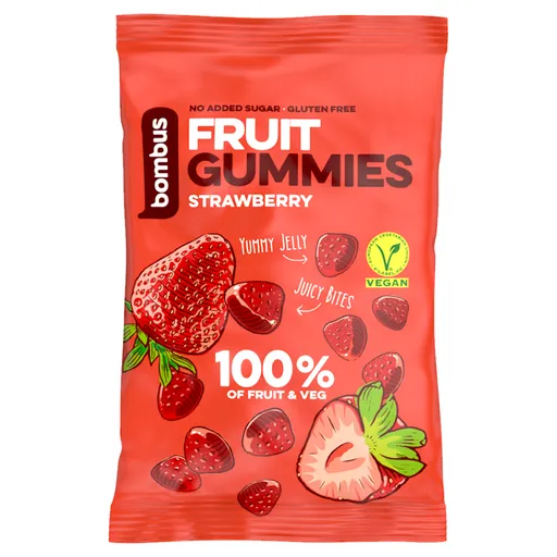 BOMBUS Fruit energy strawberry gummies 35 g