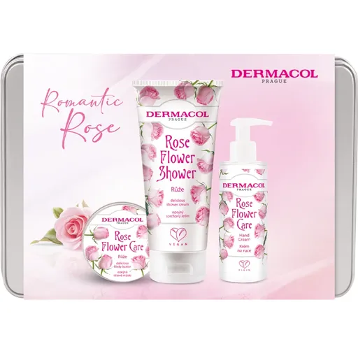 Dermacol Flower Care Rose darčeková sada plechový box