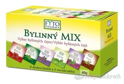 Fyto bylinný MIX 6 druhov čajov po 5 vrecúšok