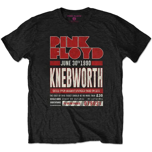 Pink Floyd tričko Knebworth '90 Red Čierna S