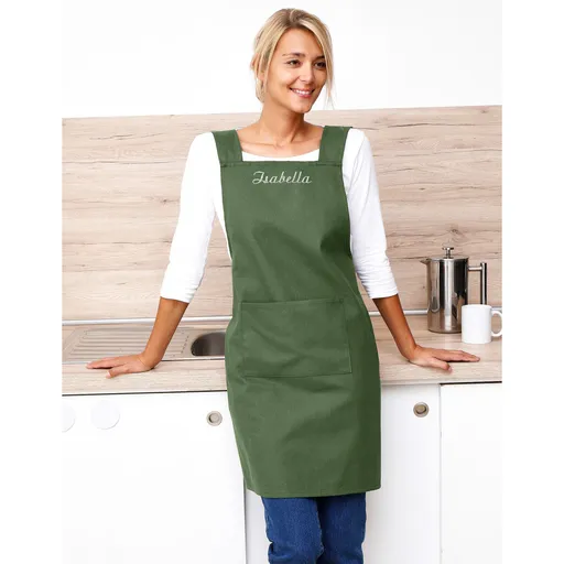 Japonská bavlnená zástera s výšivkou