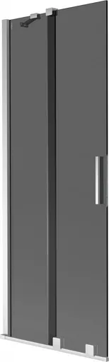 MEXEN/S - Velar dvojkrídlová posuvná vaňová zástena 75 x 150, grafit, chróm 896-075-000-41-01