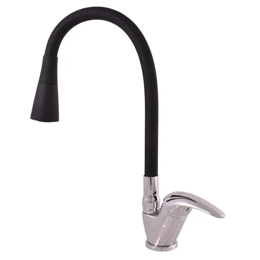 RAV SLEZÁK Sázava drezová batéria so silikónovým ramienkom čierna / chróm sa506.0/13 SA506.013