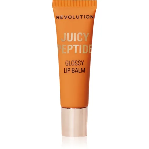 Makeup Revolution Juicy Peptide Lip Balm balzam na pery s peptidmi odtieň Peach Bellini Orange 8 ml