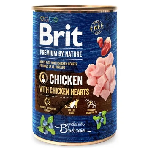 BRIT Premium by Nature Chicken & Hearts konzerva pre psov 1 ks, Hmotnosť balenia: 800 g
