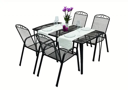 DEOKORK Záhradná kovová zostava RIVER 1+4